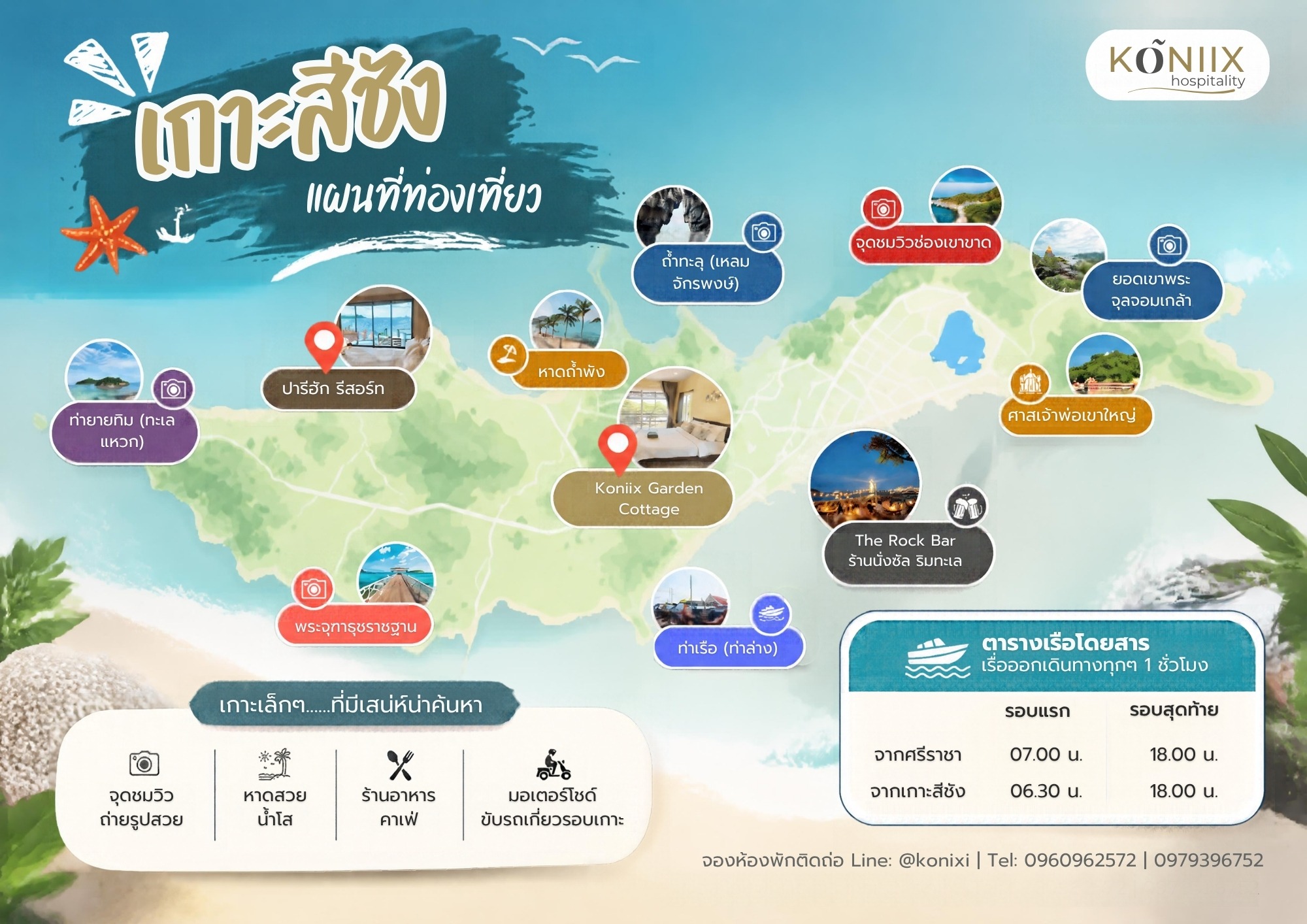แผนที่ท่องเที่ยวเกาะสีชัง